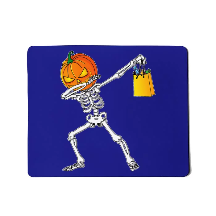 Funny Halloween For Dabbing Skeleton Pumpkin Mousepad