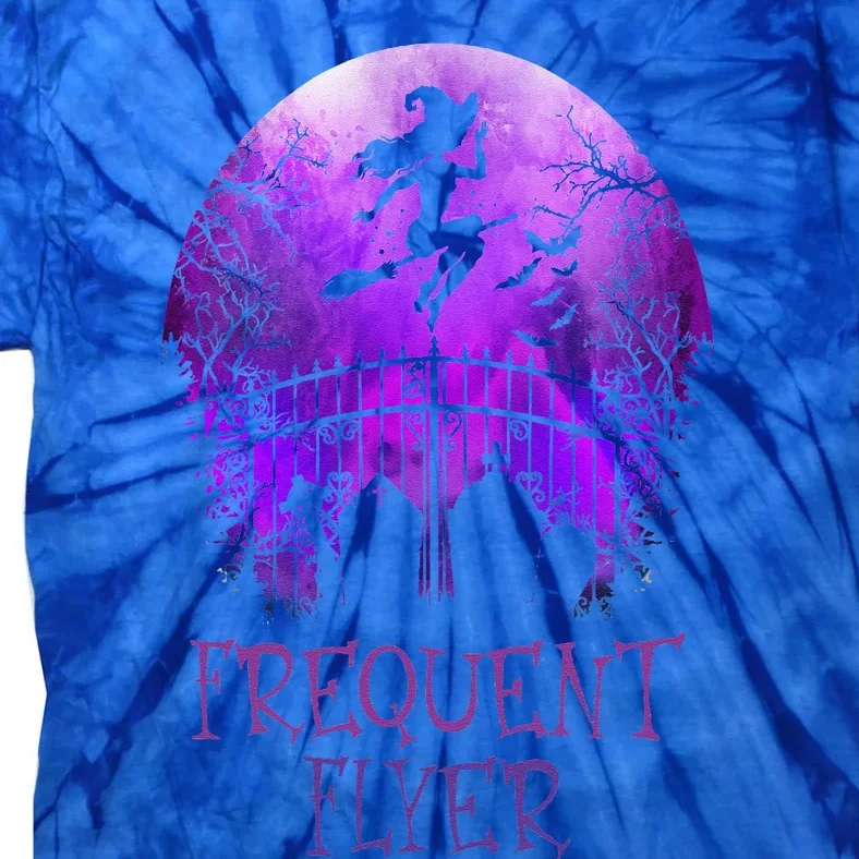 Funny Halloween Frequent Flyer In The Cemetery Lazy Costume Tie-Dye T-Shirt