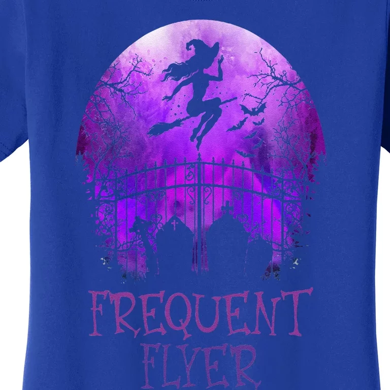 Funny Halloween Frequent Flyer In The Cemetery Lazy Costume Women's T-Shirt