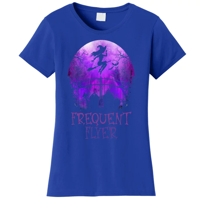 Funny Halloween Frequent Flyer In The Cemetery Lazy Costume Women's T-Shirt