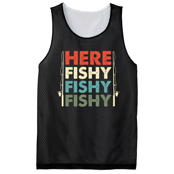 Fish Hunting Fishing Fishrod Fisherman Mesh Reversible Basketball Jersey Tank