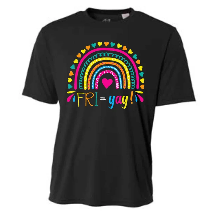 Friyay Happy Friday Lovers Fun Teacher Friyay School Cooling Performance Crew T-Shirt