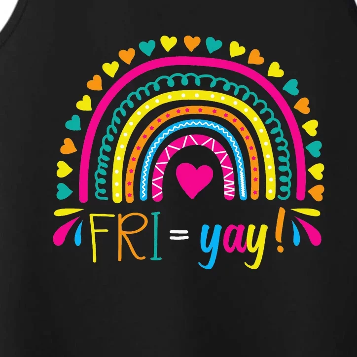 Friyay Happy Friday Lovers Fun Teacher Friyay School Performance Tank