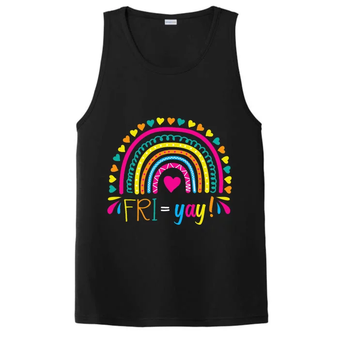 Friyay Happy Friday Lovers Fun Teacher Friyay School Performance Tank