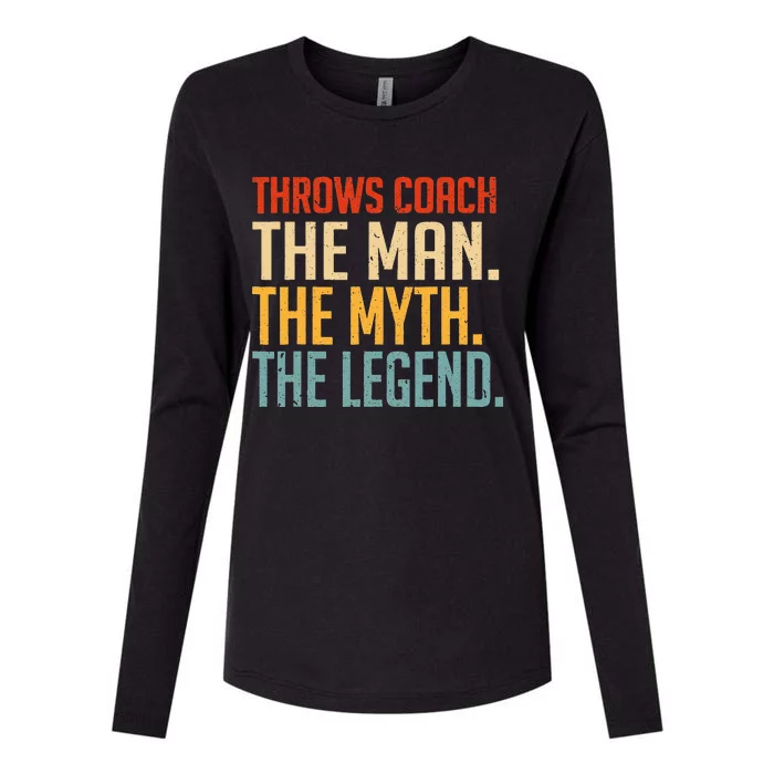 Fun Hilarious Funny Track & Field Throwing Throws Coach Womens Cotton Relaxed Long Sleeve T-Shirt