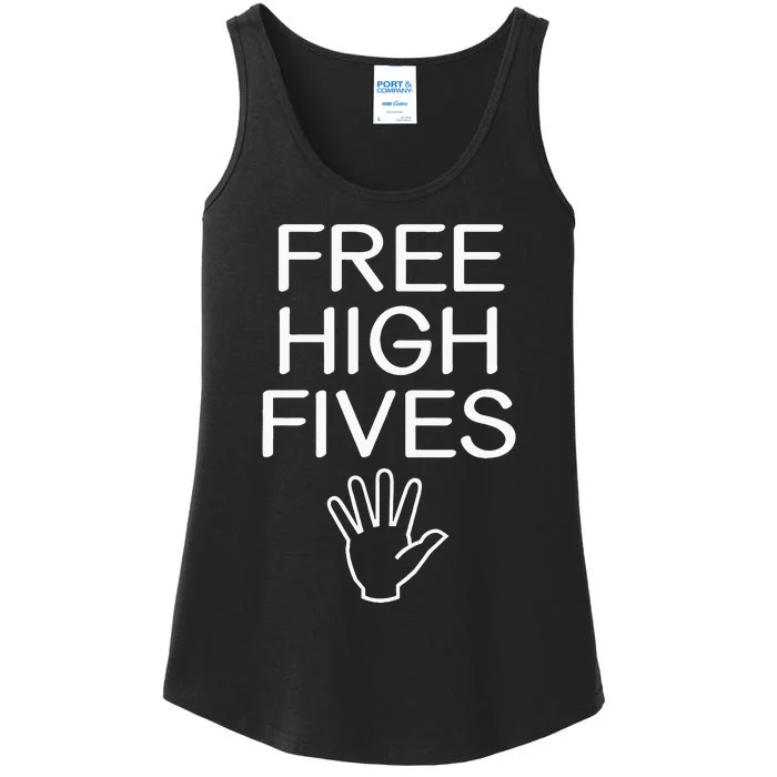 Free High Fives Funny Jokes Sarcastic Sayings Ladies Essential Tank