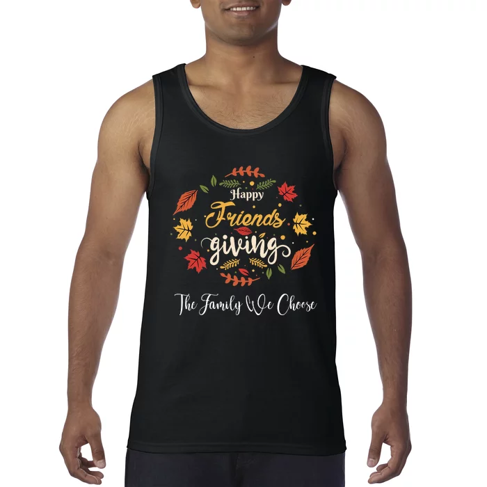 Funny Happy Friendsgiving Turkey Friends Giving Thanksgiving Tank Top