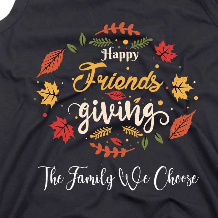 Funny Happy Friendsgiving Turkey Friends Giving Thanksgiving Tank Top