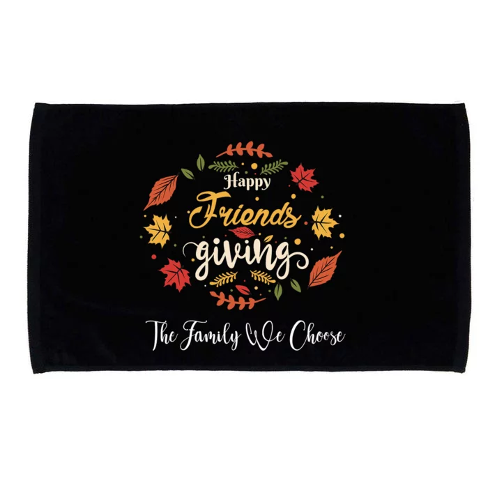 Funny Happy Friendsgiving Turkey Friends Giving Thanksgiving Microfiber Hand Towel