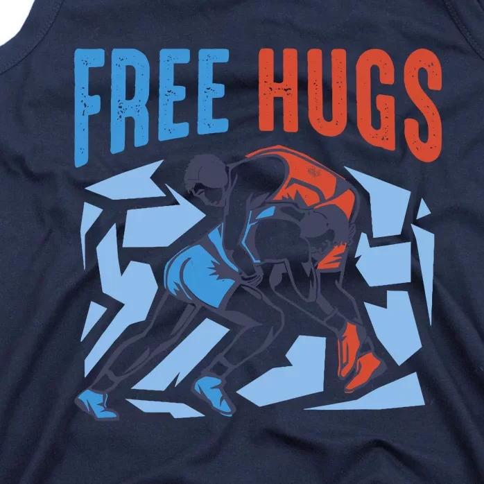 Free Hugs Funny Wrestling Gifts For Wrestlers Boy Tank Top