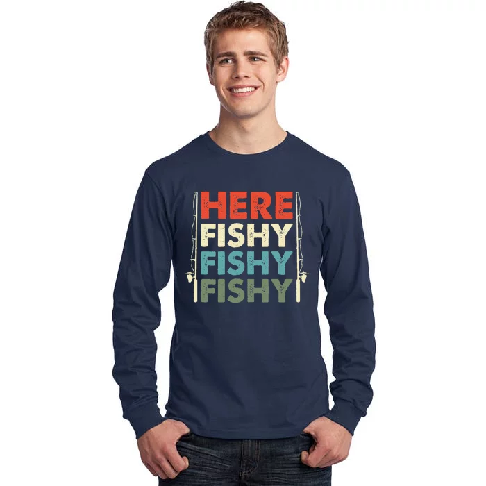 Fish Hunting Fishing Fishrod Fisherman Tall Long Sleeve T-Shirt