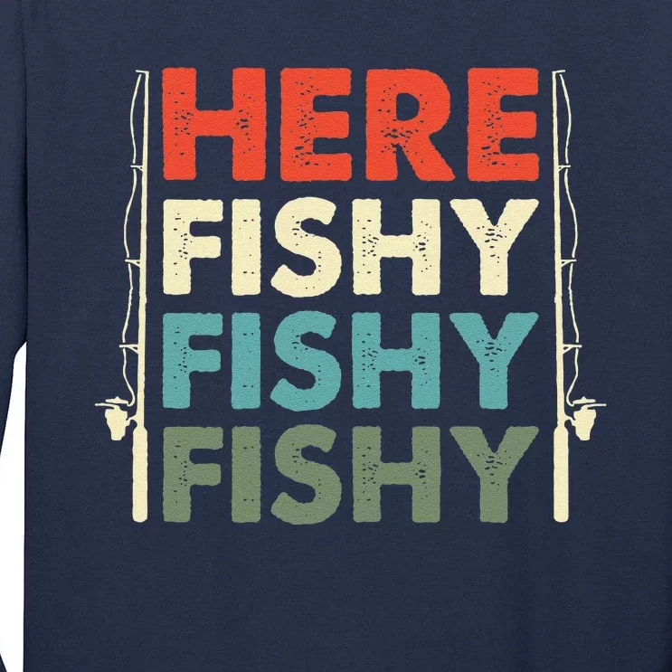 Fish Hunting Fishing Fishrod Fisherman Tall Long Sleeve T-Shirt