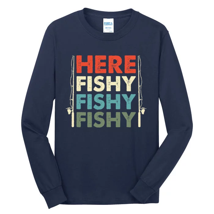 Fish Hunting Fishing Fishrod Fisherman Tall Long Sleeve T-Shirt