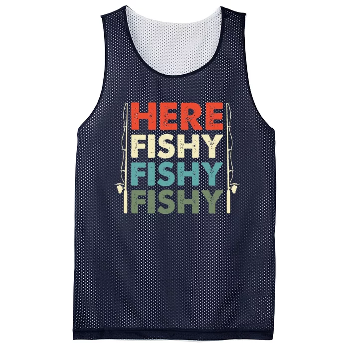 Fish Hunting Fishing Fishrod Fisherman Mesh Reversible Basketball Jersey Tank