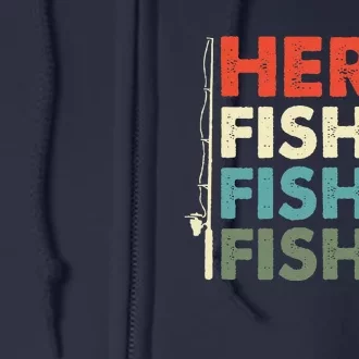 Fish Hunting Fishing Fishrod Fisherman Full Zip Hoodie