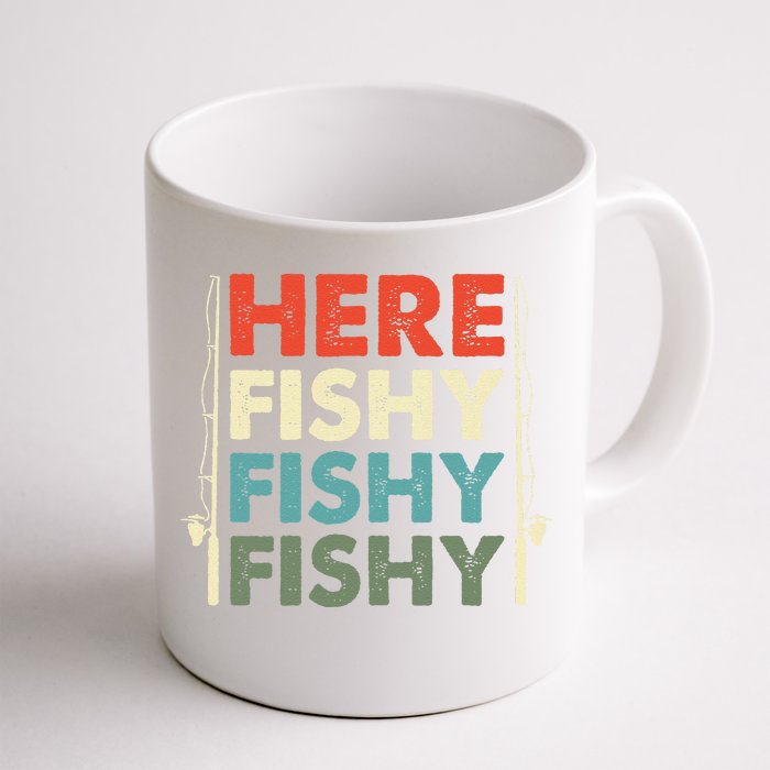 Fish Hunting Fishing Fishrod Fisherman Front & Back Coffee Mug