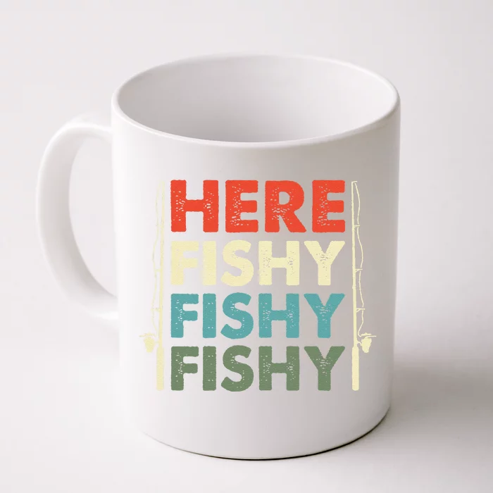 Fish Hunting Fishing Fishrod Fisherman Front & Back Coffee Mug