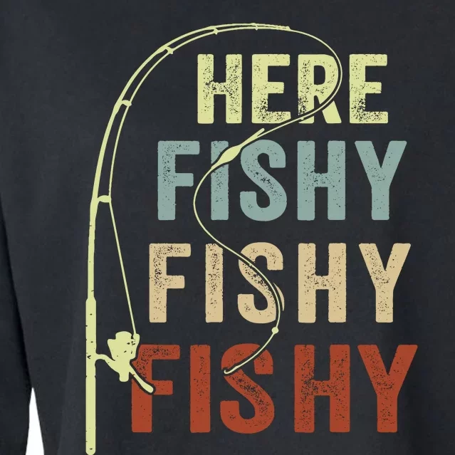 Fishingshirt Herefishy Funny Cropped Pullover Crew