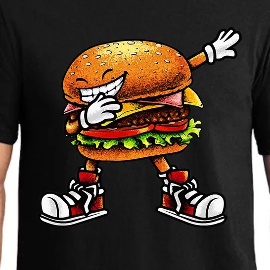 Funny Hamburger For Men Women Cheeseburger Fast Food Pajama Set