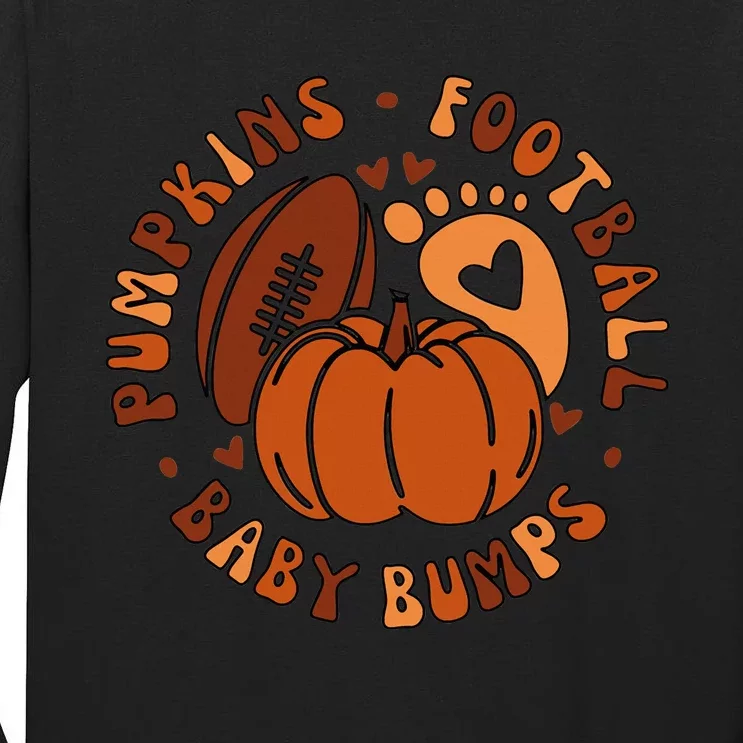 Fall Harvest Football Maternity Tall Long Sleeve T-Shirt