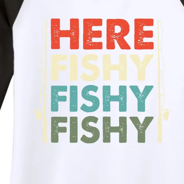 Fish Hunting Fishing Fishrod Fisherman Women's Tri-Blend 3/4-Sleeve Raglan Shirt