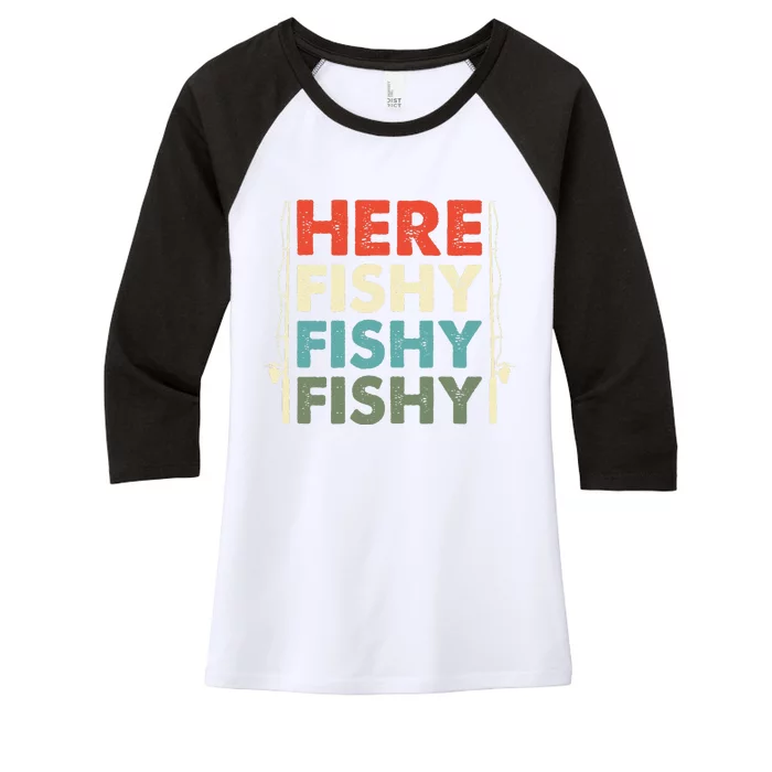 Fish Hunting Fishing Fishrod Fisherman Women's Tri-Blend 3/4-Sleeve Raglan Shirt