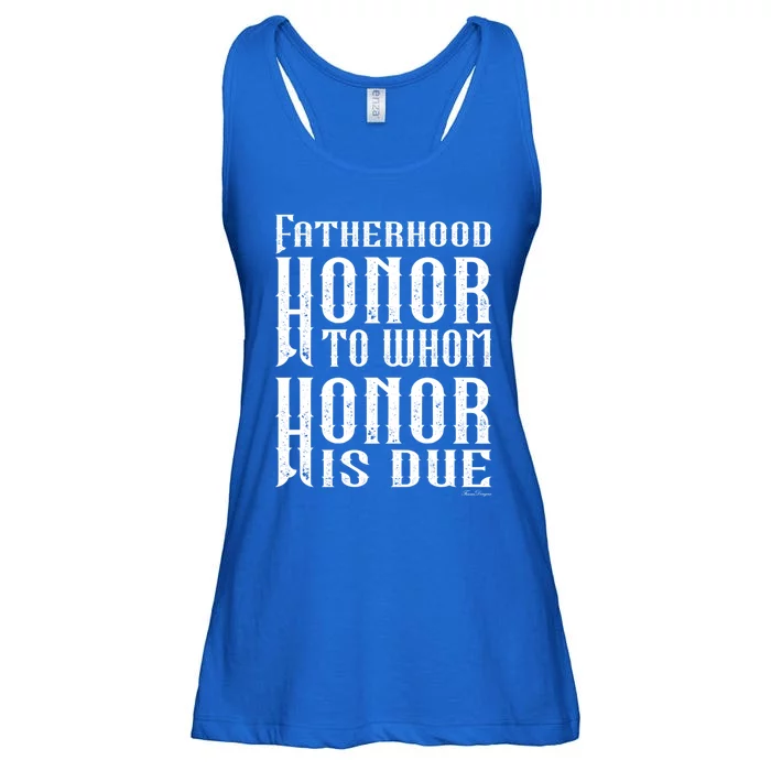 Fatherhood Honor For The Father On Father's Day Dark Gift Ladies Essential Flowy Tank