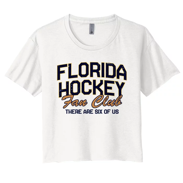 Florida Hockey Fan Club There Are Six Of Us Women's Crop Top Tee