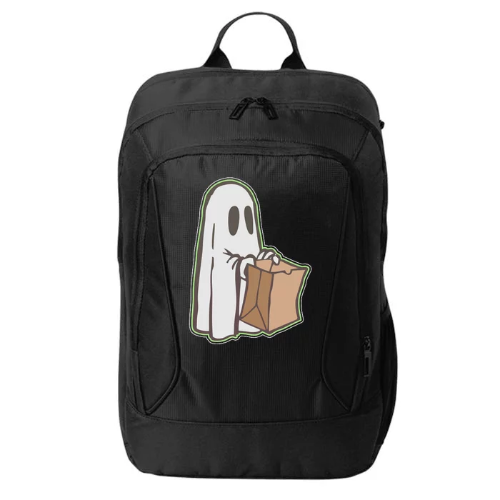 Funny Halloween Ghost with Candy Bag City Backpack