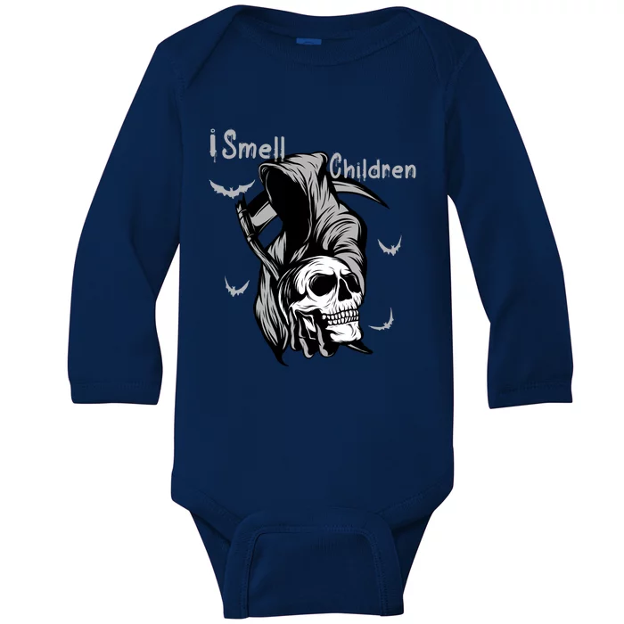 Funny Halloween Ghost Costume Gift I Smell Children Gift Baby Long Sleeve Bodysuit