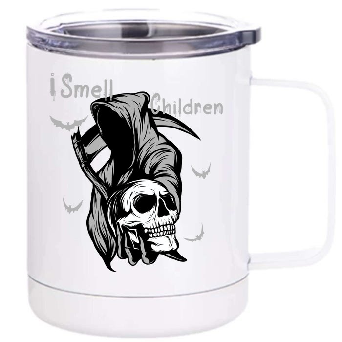 Funny Halloween Ghost Costume Gift I Smell Children Gift Front & Back 12oz Stainless Steel Tumbler Cup