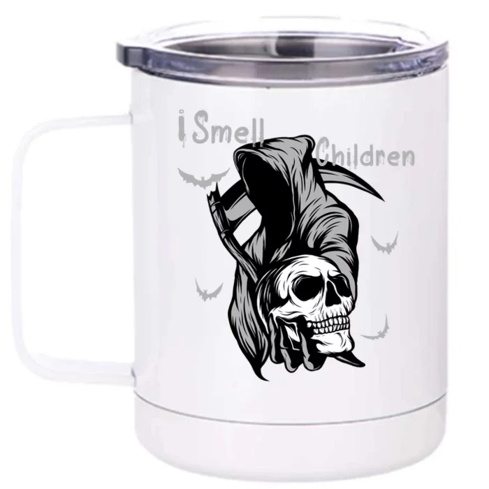 Funny Halloween Ghost Costume Gift I Smell Children Gift Front & Back 12oz Stainless Steel Tumbler Cup