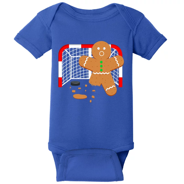 Funny Hockey Goalie Gingerbread Christmas Great Gift Baby Bodysuit