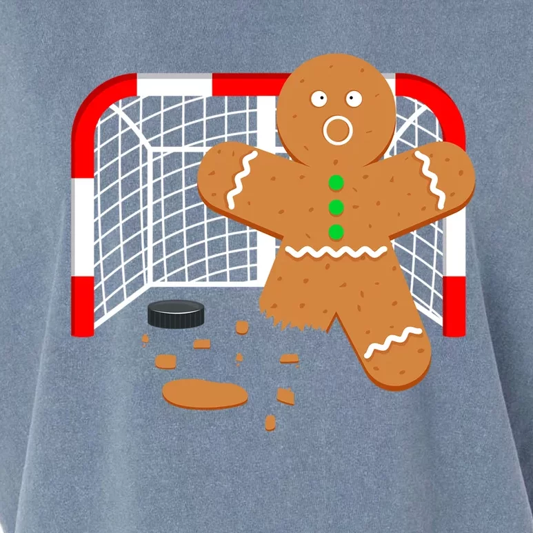 Funny Hockey Goalie Gingerbread Christmas Great Gift Garment-Dyed Women's Muscle Tee