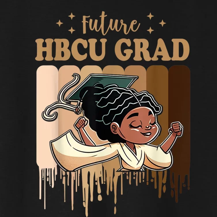 Future HBCU Grad History Black College Women's Crop Top Tee