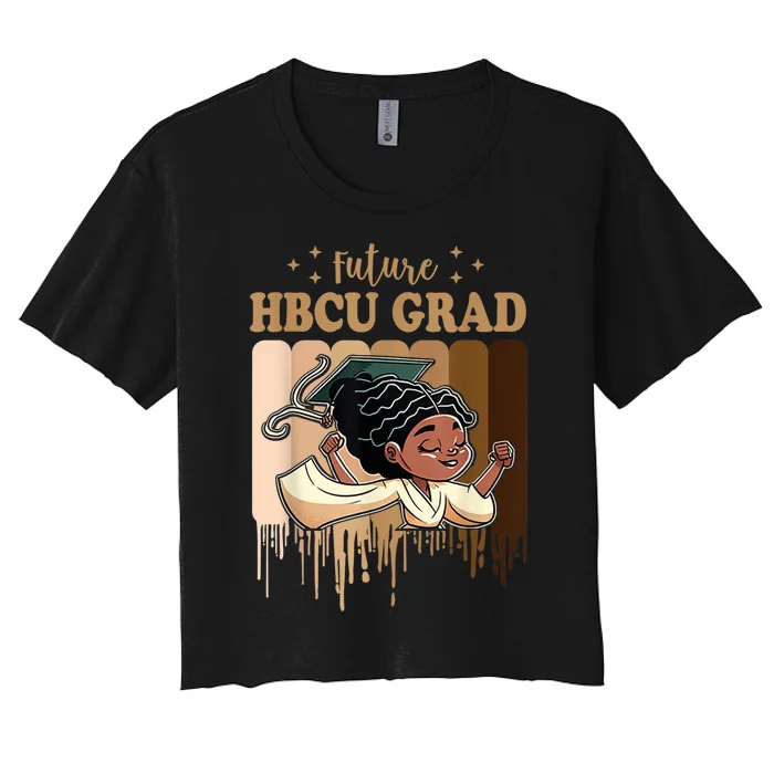 Future HBCU Grad History Black College Women's Crop Top Tee