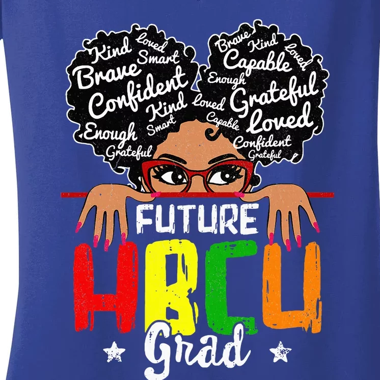 Future HBCU Grad Affirmation HBCU Future Black College Women's V-Neck T-Shirt