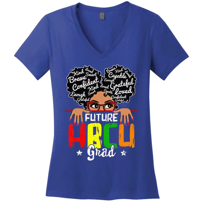 Future HBCU Grad Affirmation HBCU Future Black College Women's V-Neck T-Shirt