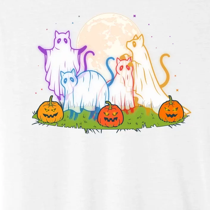 Funny Halloween Ghost Cats ChromaSoft Performance T-Shirt