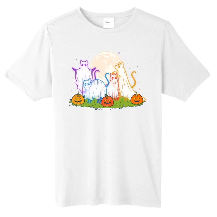 Funny Halloween Ghost Cats ChromaSoft Performance T-Shirt