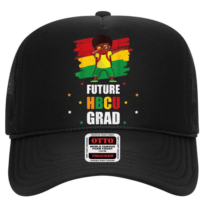 Future Hbcu Grad Boy Graduation Historically Black College High Crown Mesh Trucker Hat