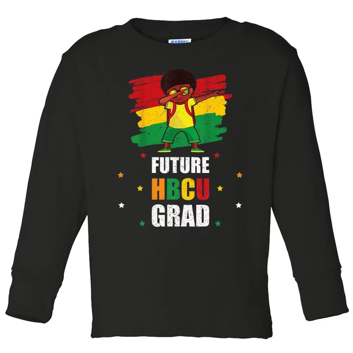 Future Hbcu Grad Boy Graduation Historically Black College Toddler Long Sleeve Shirt