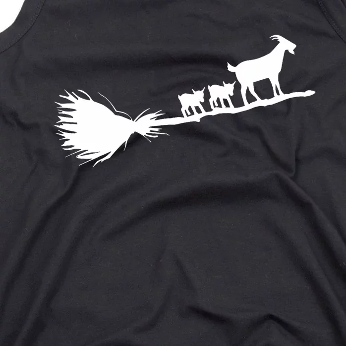 Flying Halloween Goats With Baby Goat Tank Top