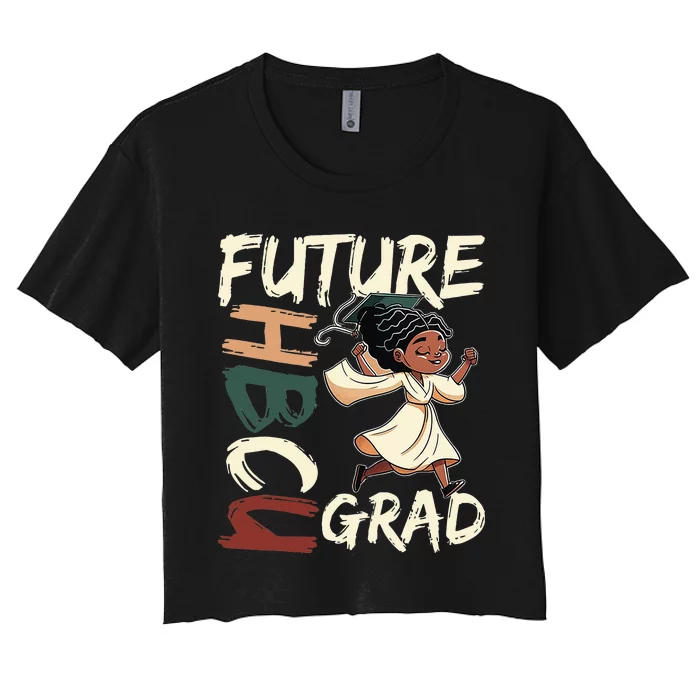 Future HBCU Grad History Black College Women's Crop Top Tee