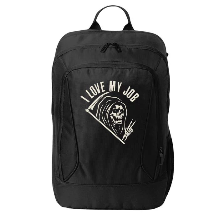 Funny Halloween Grim Reaper I Love My Job City Backpack