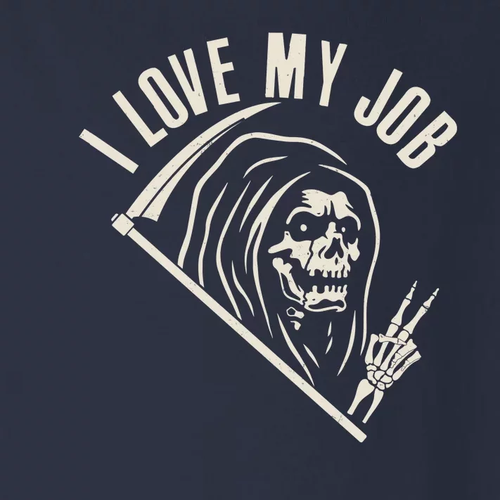 Funny Halloween Grim Reaper I Love My Job Toddler Long Sleeve Shirt