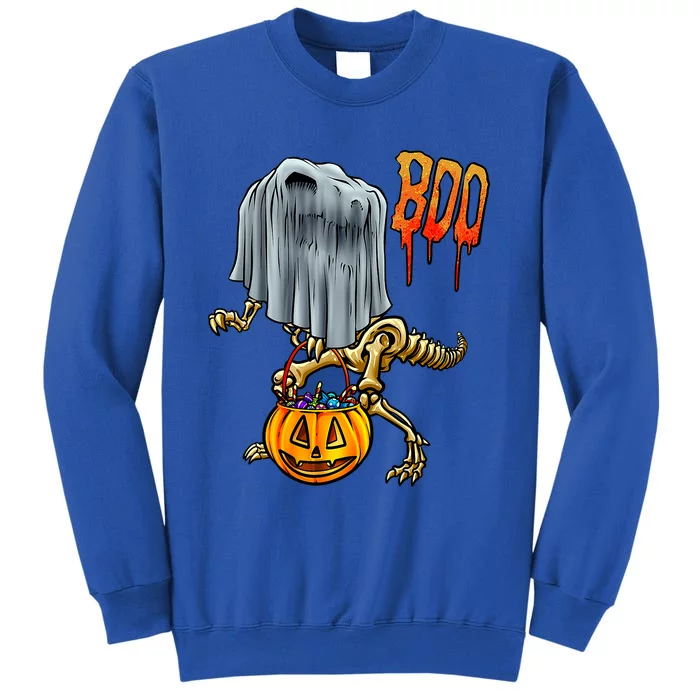 Funny Halloween Ghost Skeleton Dinosaur T Rex Cool Gift Tall Sweatshirt