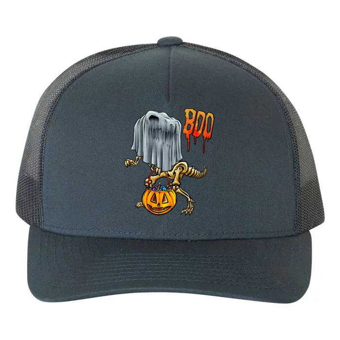 Funny Halloween Ghost Skeleton Dinosaur T Rex Cool Gift Yupoong Adult 5-Panel Trucker Hat