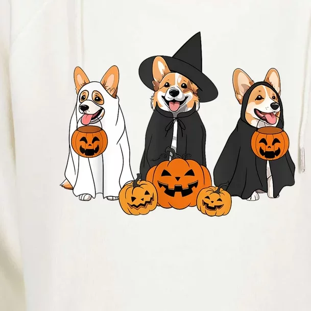 Funny Halloween Ghost Dog Pumpkin Spooky Season Womens Funnel Neck Pullover Hood