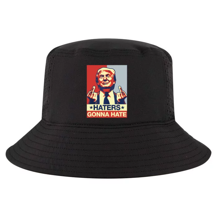 Funny Haters Gonna Hate Donald Trump Middle Finger Cool Comfort Performance Bucket Hat